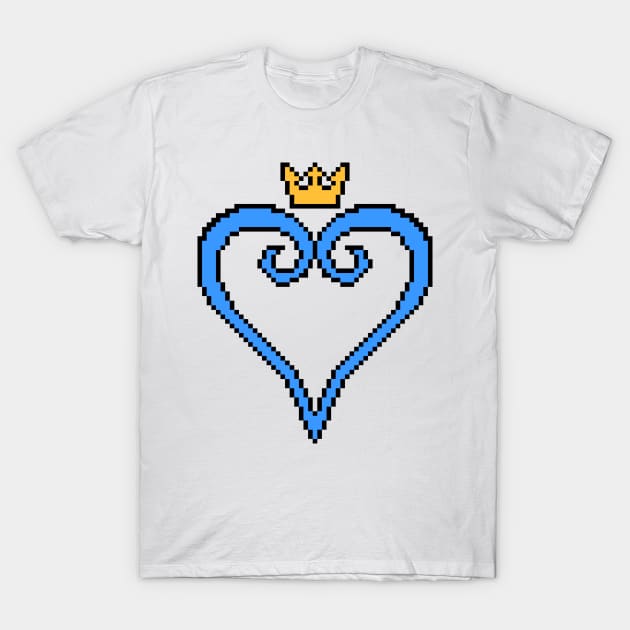 Kingdom Hearts 8-Bit Pixel Art Logo T-Shirt by StebopDesigns